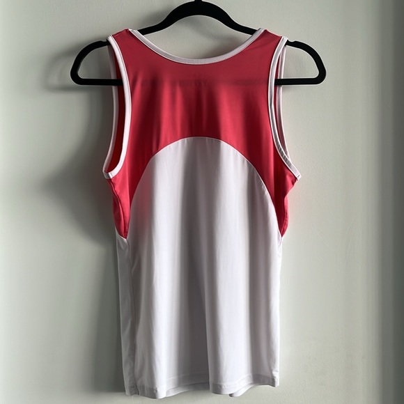 [M] Woman's Teen's Tank Top for Sport Golf Gym Yoga Pilates, pink and white - Picture 4 of 6